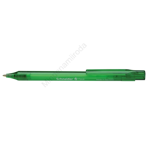 Golyóstoll nyomógombos 0,5mm, Schneider Fave, írásszín zöld