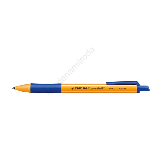 Golyóstoll nyomógombos 0,5mm, Stabilo pointball 6030/41, írásszín kék