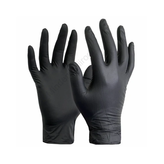 Gumikesztyű nitril púdermentes M 100 db/doboz Guarder®_fekete