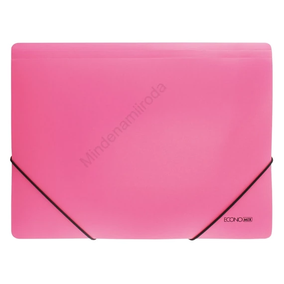 Gumis mappa A4, PP prespánmintás, Economix rózsaszín