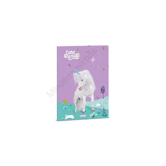 Gumis mappa A4 karton UNICORN