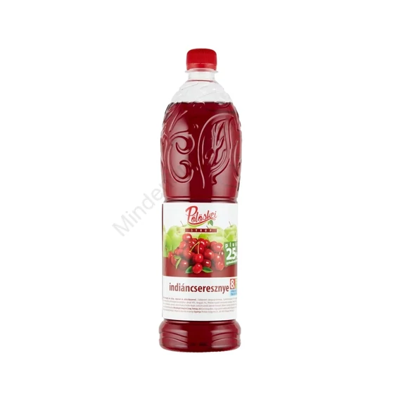 Gyümölcsszörp 1l, indiáncseresznye Pölöskei