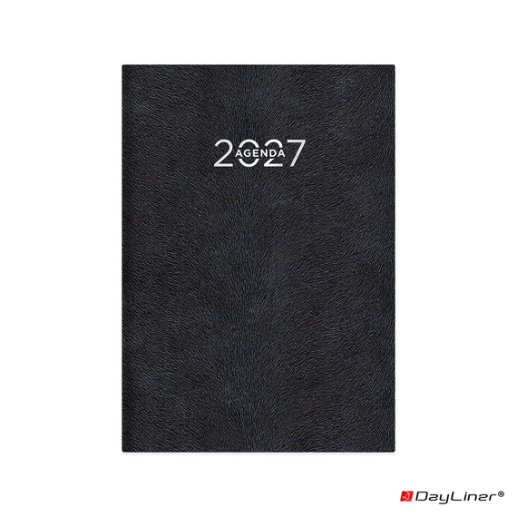 Határidőnapló Animal A5 heti, fehér lapokkal Toro fekete Dayliner 2027.