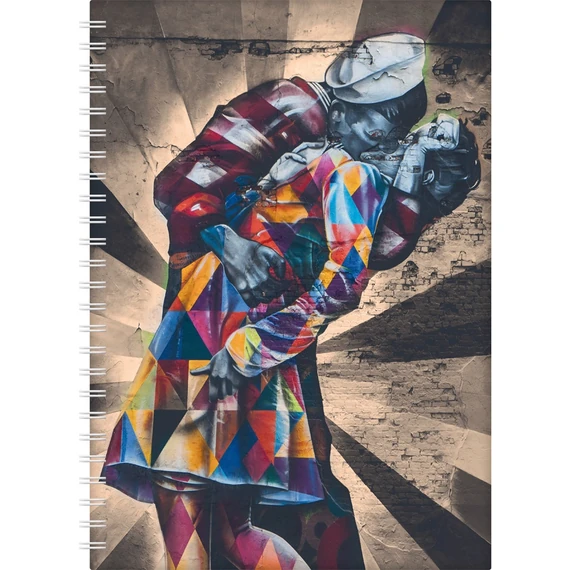 Határidőnapló InSpiral A5 heti, fehér lapokkal Graffiti Dayliner 2027.