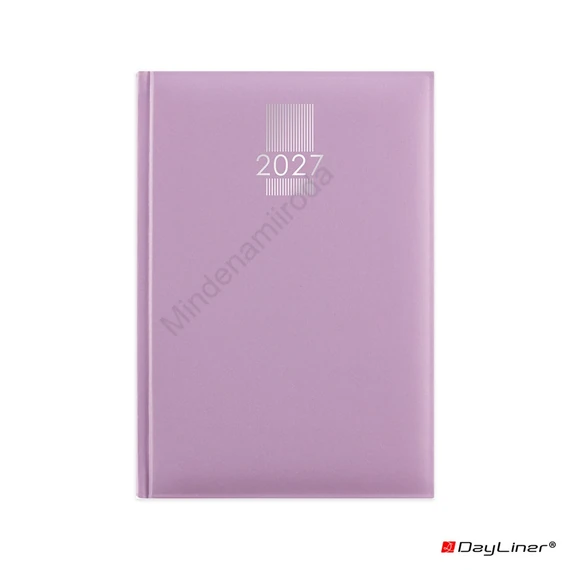 Határidőnapló MyPastel A5 heti, krémszínű lapokkal lila Dayliner 2027.