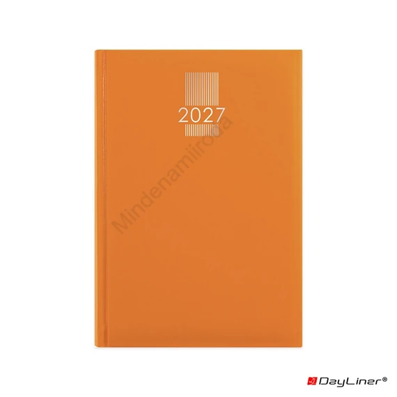 Határidőnapló MyPastel A5 heti, krémszínű lapokkal narancs Dayliner 2027.