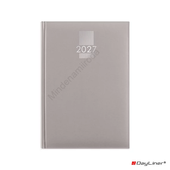 Határidőnapló MyPastel A5 heti, krémszínű lapokkal szürke Dayliner 2027.