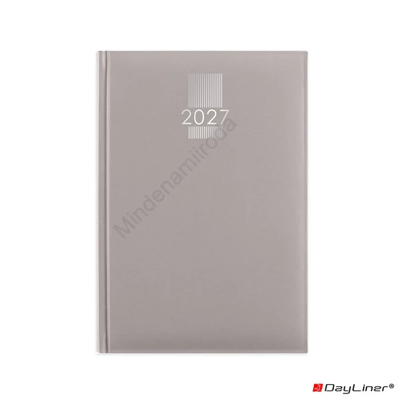 Határidőnapló MyPastel A5 napi, krémszínű lapokkal szürke Dayliner 2027.