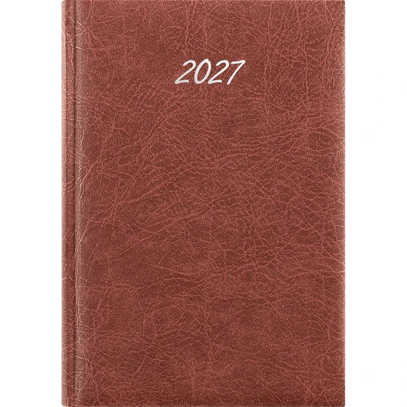 Határidőnapló Rebel B5 heti, krémszínű lapokkal bordó Dayliner 2027.