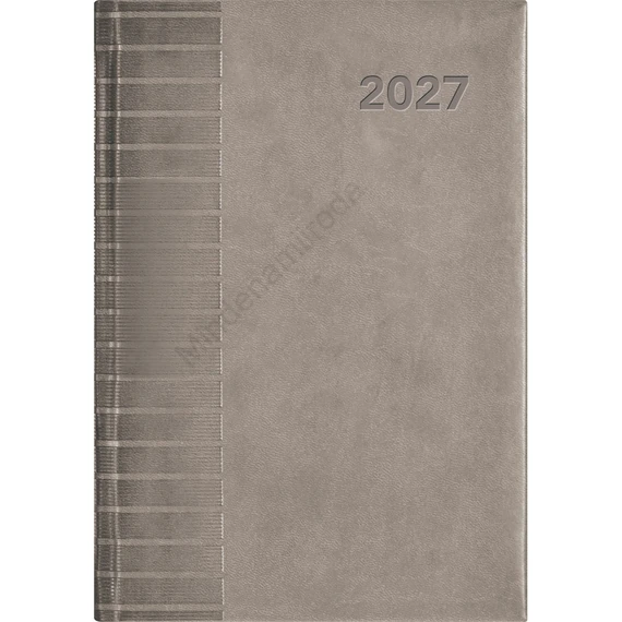 Határidőnapló Tucson A5 napi, fehér lapokkal szürke Dayliner 2027.