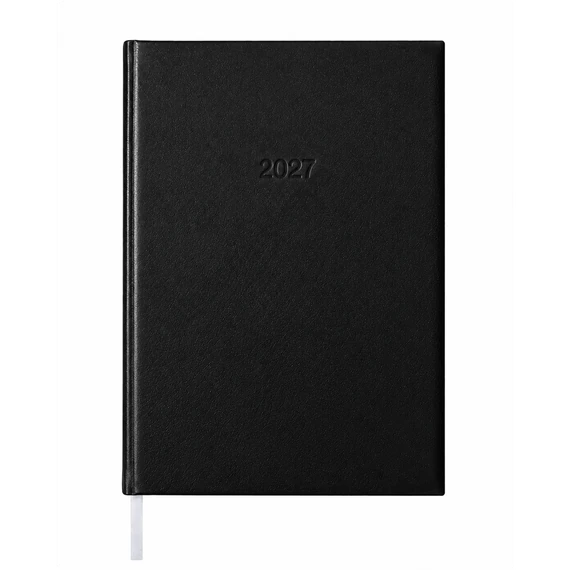 Határidőnapló agenda Standard B/5, napi fehér lapokkal fekete Bluering® 2027.