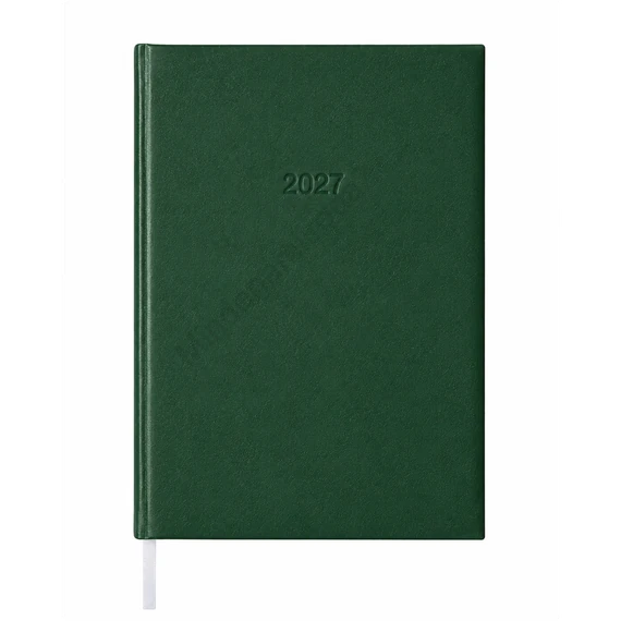 Határidőnapló agenda Standard B/5, napi fehér lapokkal zöld Bluering® 2027.