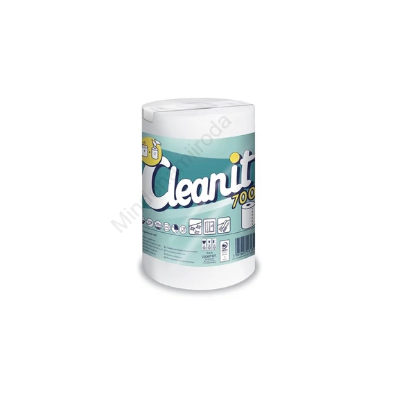 Háztartási papírtörlő kéztörlő 2 rétegű 476 lapos 6 tekercs/karton Cleanit 700 Lucart_821724