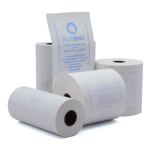 Hőpapír 110 mm széles, 28fm hosszú, cséve 12mm, 5 tekercs/csomag, ( 110/50 ) BPA mentes, hátoldalán nyomott