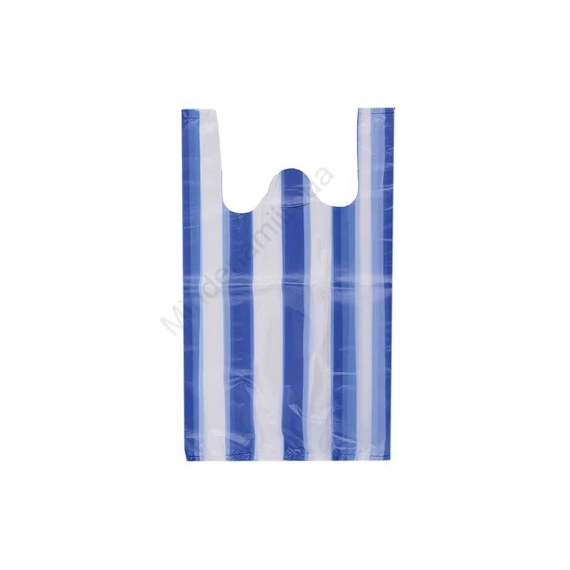 Ingvállas táska 280 x 500 mm 500 db/csomag kék-fehér csíkos