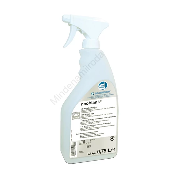 Inox/nemesacél tisztító/ápolószer szórófejes 750 ml Neoblank
