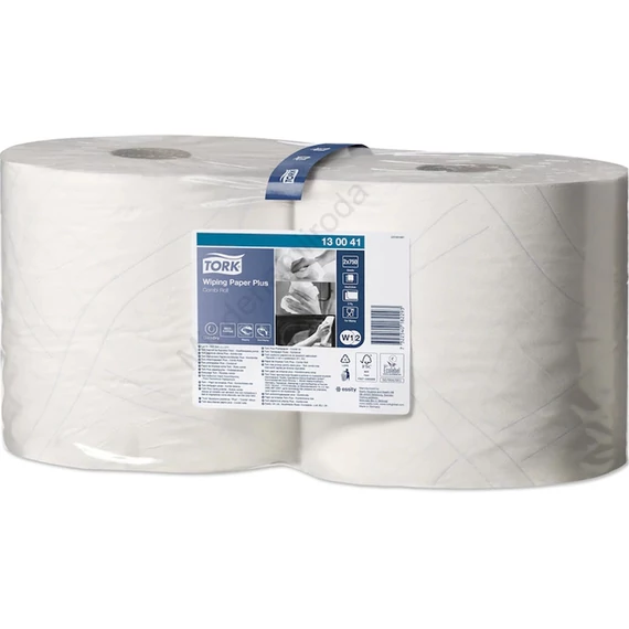 Ipari törlő 2 rétegű tekercses átmérő: 26,2 cm 2 tekercs/csomag Premium W1/W2 Tork_130041 fehér