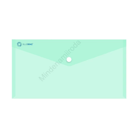 Irattartó tasak DL `csekk` patentos PP Bluering® transzparens zöld