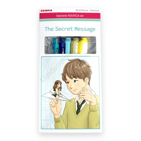 Írószer készlet, Zebra Manga Set, The secret message, 5 darabos