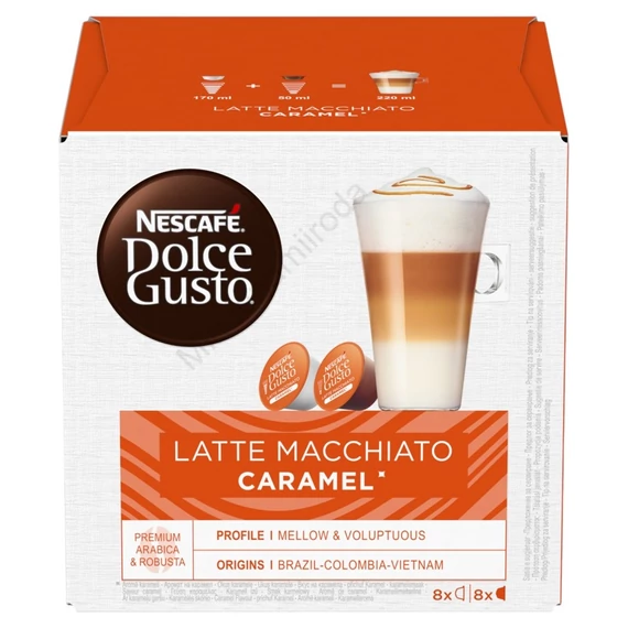 Kávékapszula, Nescafé Dolce Gusto Espresso Latte Macchiato, karamellás 8x2db kapszula