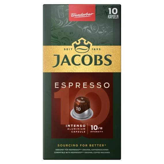 Kávékapszula, Nespresso kompatibilis Jacobs Espresso 10 Intenso 10db kapszula