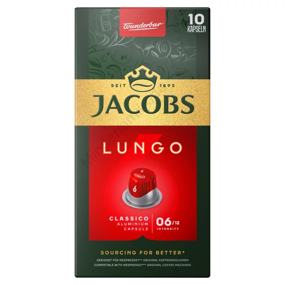 Kávékapszula, Nespresso kompatibilis Jacobs Lungo 6 Classico 10db kapszula