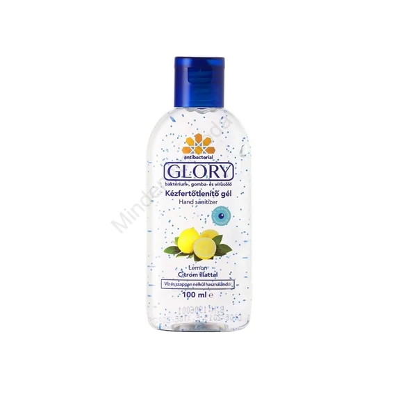 Kéz- és bőrfertőtlenítő gél 100 ml Glory citrom