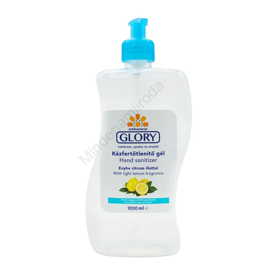 Kéz- és bőrfertőtlenítő gél pumpás 500 ml Glory citrom