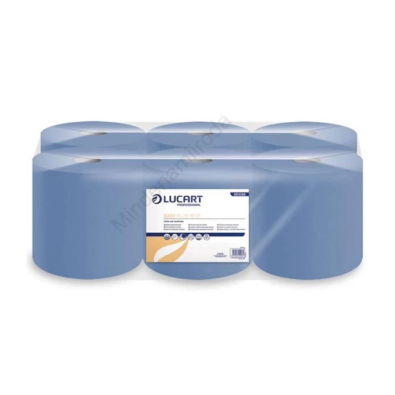 Kéztörlő 1 rétegű tekercses átmérő: 19 cm 6 tekercs/karton 19 CF Easy Blue Lucart_861096 kék