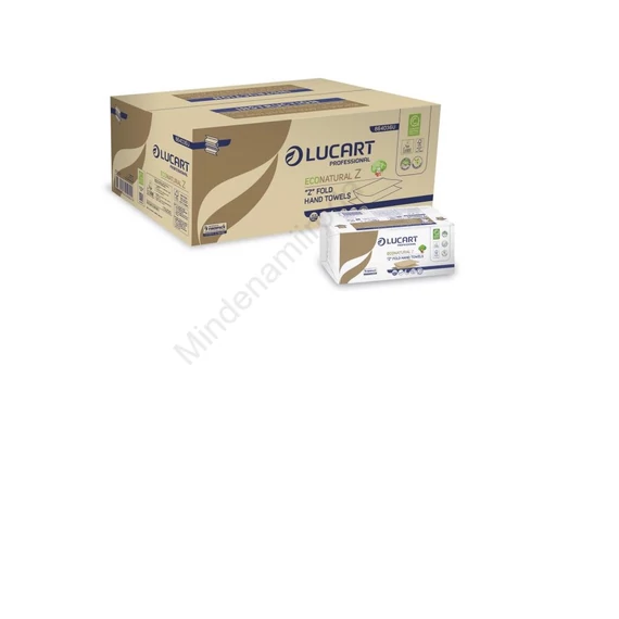 Kéztörlő 2 rétegű Z hajtogatású 220 lap/csomag 18 cs/karton EcoNatural Lucart_864036U havanna barna