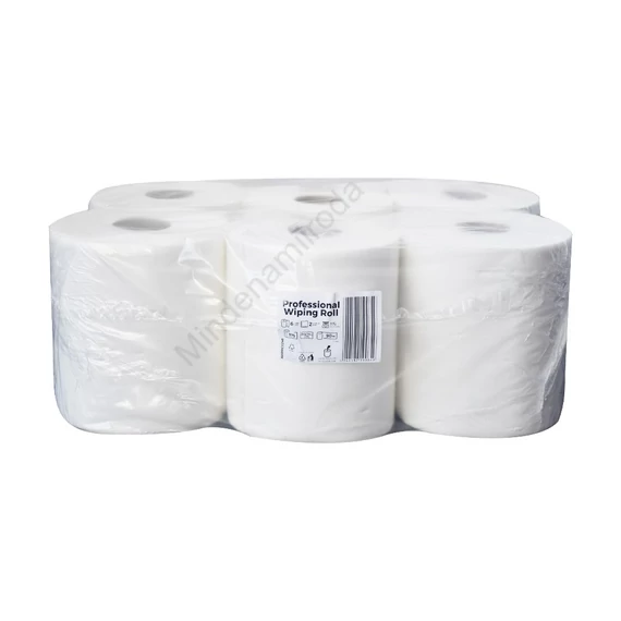 Kéztörlő 2 rétegű tekercses átmérő: 19 cm 100% cellulóz 92 m/tekercs 6 tekercs/karton Bluering® hófehér