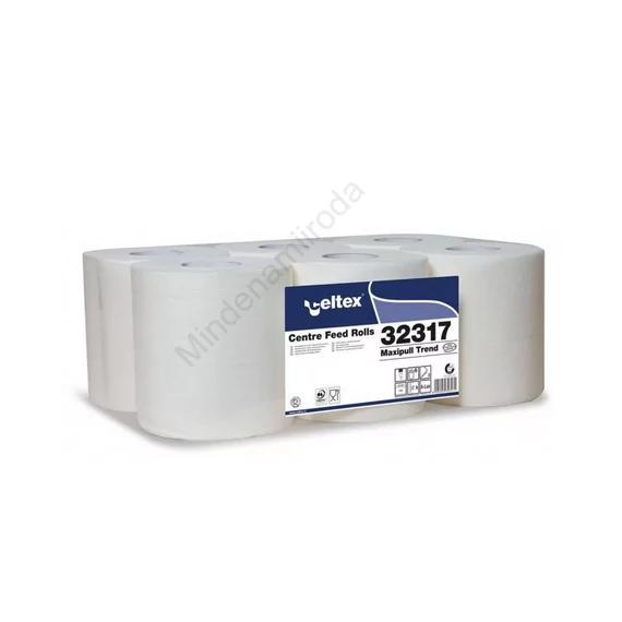 Kéztörlő 2 rétegű tekercses átmérő: 20 cm 100% cellulóz 6 tekercs/karton Celtex_32317 hófehér