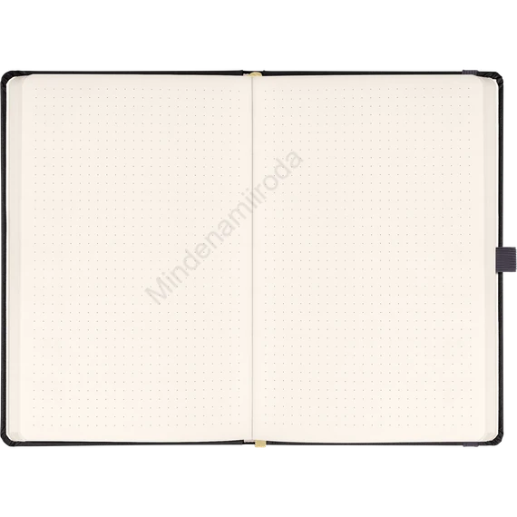 Klasszikus notesz Taggia borítással Gray, pontozott, 13x21cm, Presco