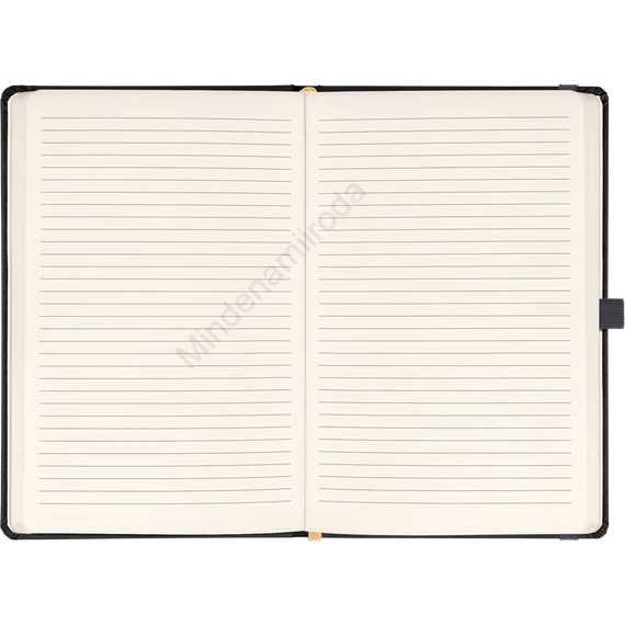 Klasszikus notesz Taggia borítással Gray, vonalas, 13x21cm, Presco