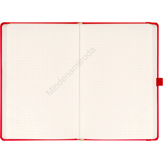 Klasszikus notesz Taggia borítással Red, pontozott, 13x21cm, Presco