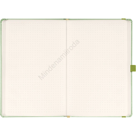 Klasszikus notesz Vivella borítással Green, pontozott, 13x21cm, Presco