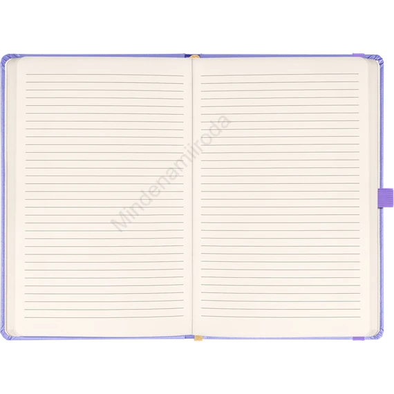 Klasszikus notesz Vivella borítással Lila, vonalas, 13x21cm, Presco