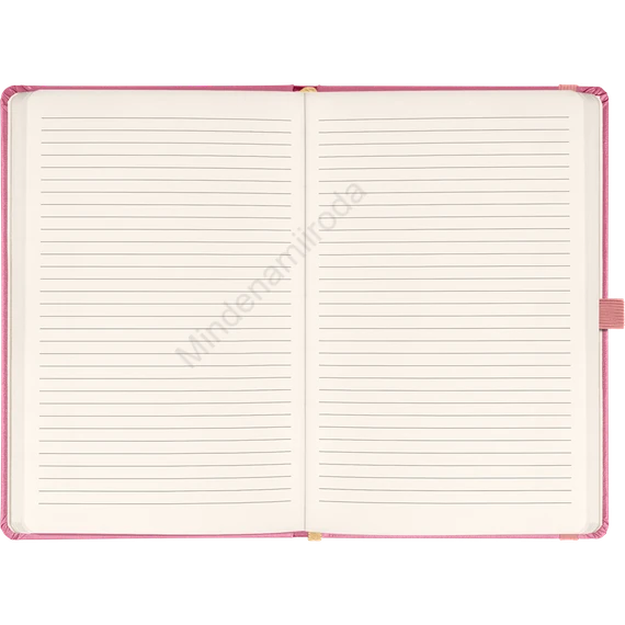 Klasszikus notesz Vivella borítással Pink, vonalas, 13x21cm, Presco