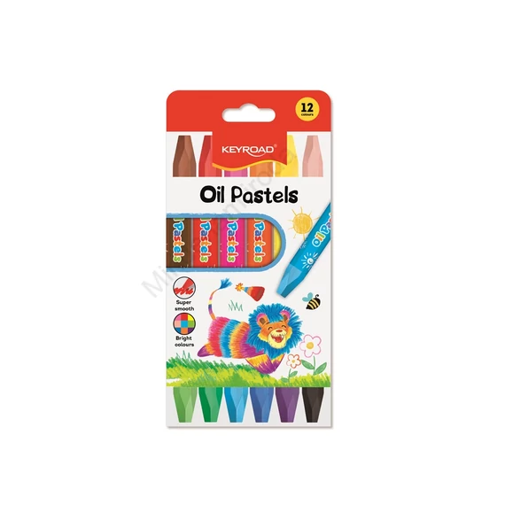 Kréta olajpasztell, 74 x 10 mm, 12 db/doboz, Keyroad