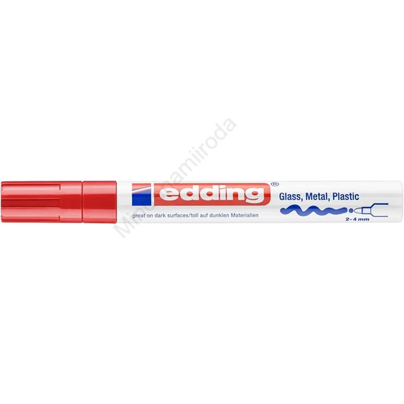 Lakkmarker 2-4mm, kerek Edding 750 piros