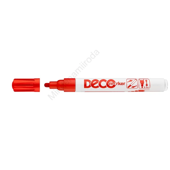 Lakkmarker, decomarker 2-4mm, kerek Ico piros