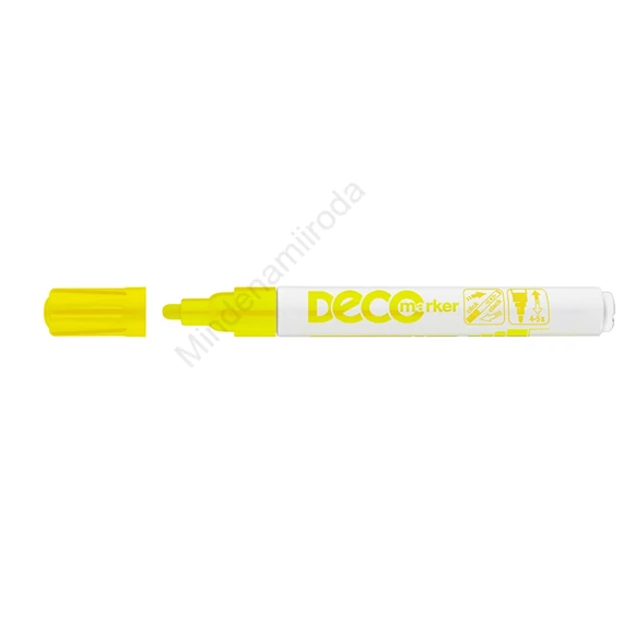 Lakkmarker, decomarker 2-4mm, kerek Ico sárga