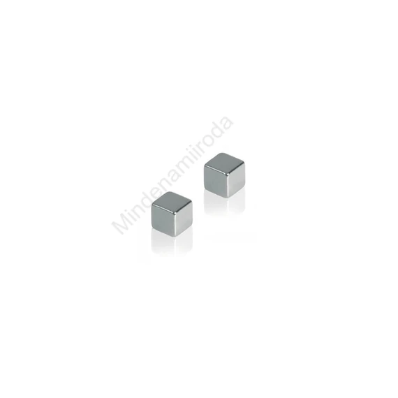 Mágnes, 1x1x1cm, erős, üvegtáblához, HMN1010 Franken ezüst 4 db/csomag