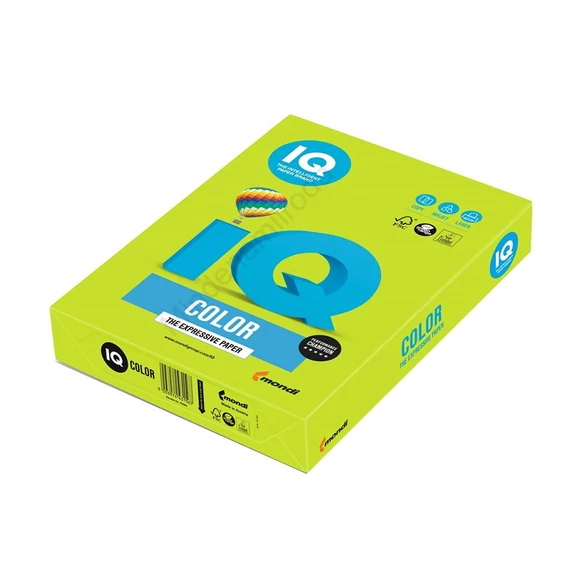 Másolópapír, színes, A3, 80g. IQ LG46 500ív/csomag, intenzív lime zöld
