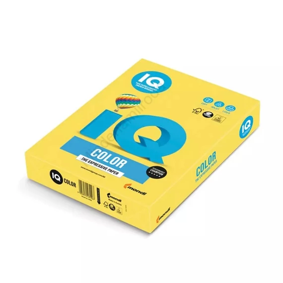 Másolópapír, színes, A4, 160g. IQ Color CY39 250ív/csomag, kanárisárga