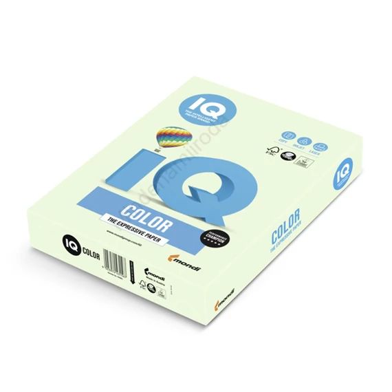 Másolópapír, színes, A4, 80g. IQ GN27 500ív/csomag, pasztell zöld