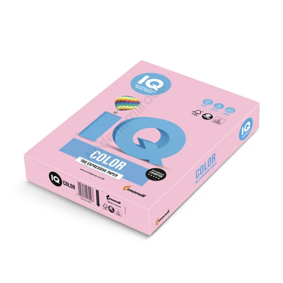 Másolópapír, színes, A4, 80g. IQ OPI74 500ív/csomag, pasztell flamingo rózsaszín