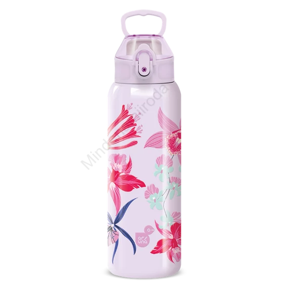 Műanyag duplafalú fémkulacs 700ml Ars Una Beach Flowers-purple