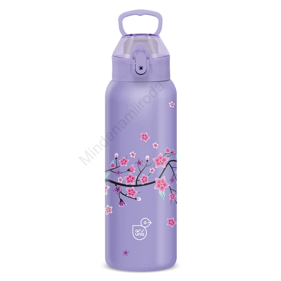 Műanyag duplafalú fémkulacs 700ml Ars Una Snow Flower-purple