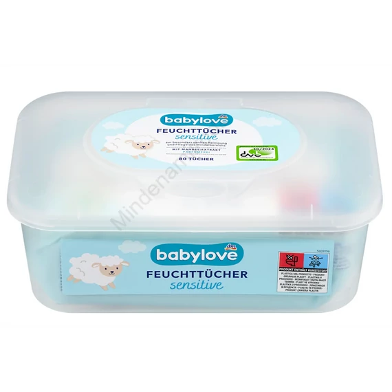 Nedves törlőkendő 80 lap/doboz Baby love sensitive